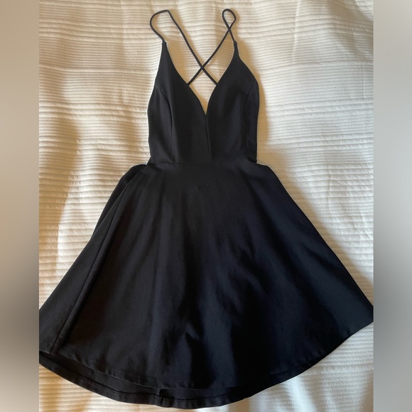 Black mini strappy dress - Picture 1 of 4